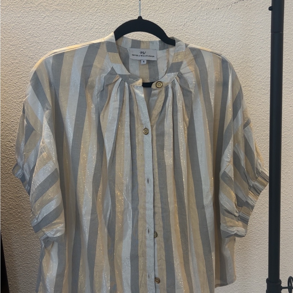 Never A Wallflower Striped Shirt